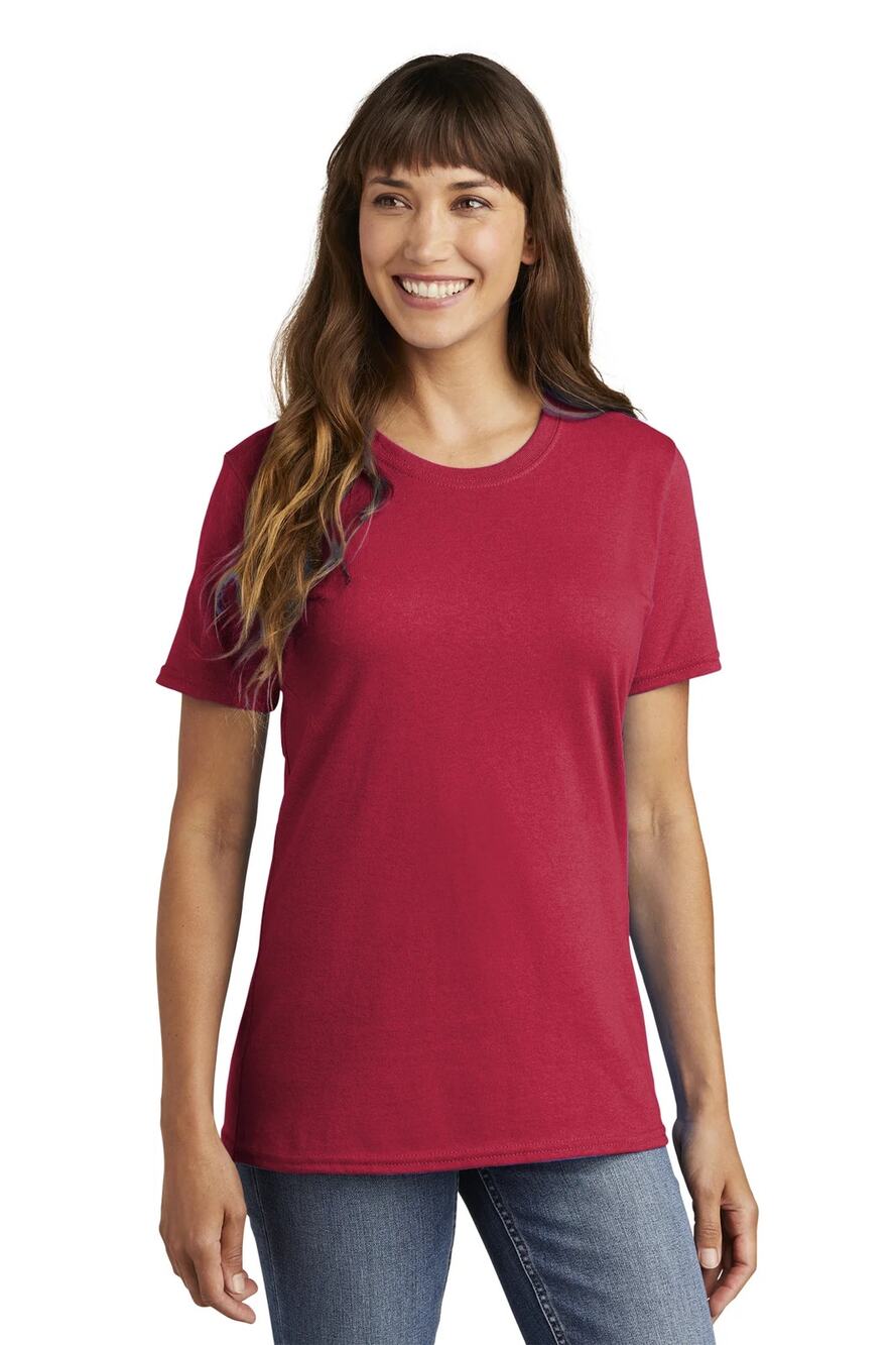 Port Authority Red Short Sleeve Crew Neck T-Shirt Women’s Size Medium